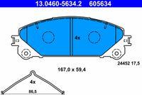 Pastillas 605634 - PASTILLA FRENO TOYOTA RAV 4 IV(_A4_